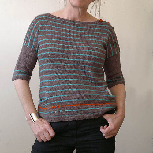 <i><a href="http://www.ravelry.com/patterns/library/to-be-continued">to be continued</a> </i>Tee from Atelier Alfa