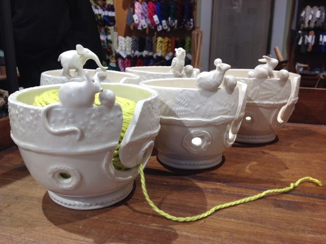 <a href="http://threebagsfull.ca/accessories/porcelain-yarn-bowl/">Porcelain Yarn Bowls</a> from Nancy Walker Studio&nbsp;