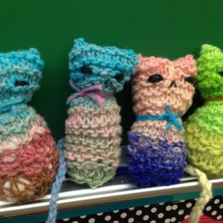 Grade Ones Learn to Knit