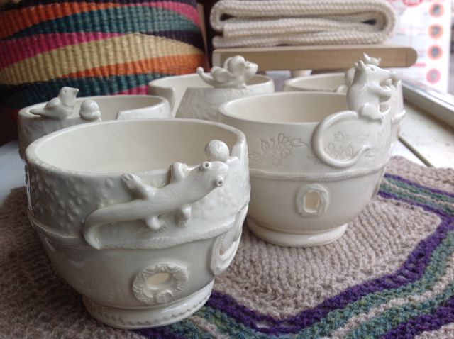 Porcelain Yarn Bowls from <a href="http://nancywalkerstudio.com/">Nancy Walker Studio</a>