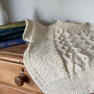 Progress on Sleeves on the Karersee Sweater