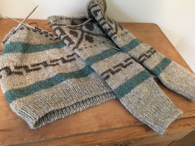 On the Needles:  A Cozy Sweater in Owl