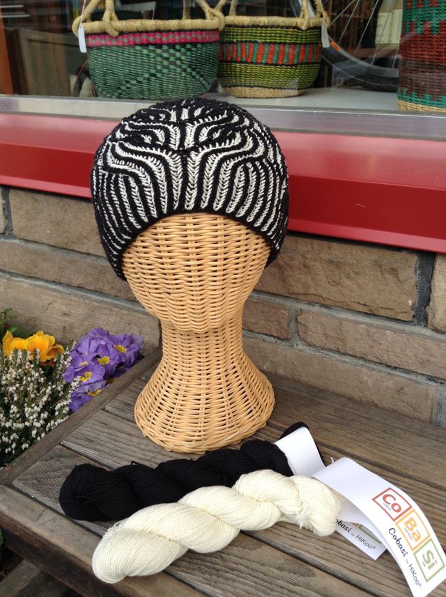 <a href="http://www.ravelry.com/patterns/library/vintage-prim">Vintage Prim</a>&nbsp;Brioche stitch hat shown in <a href="http://threebagsfull.ca/yarn/cobasi-by-hikoo/">Cobasi</a>&nbsp;(a cotton, bamboo, silk blend)