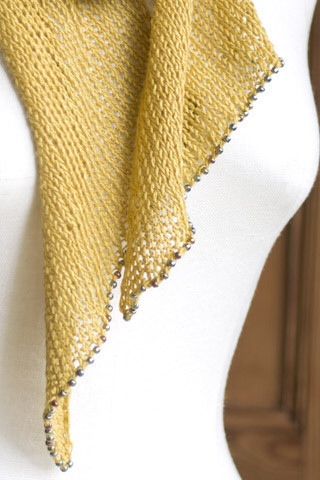 Bias Scarf with beaded detail in Euroflax