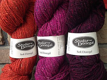Soft Donegal L to R:  Red, Deep Pink, Berry