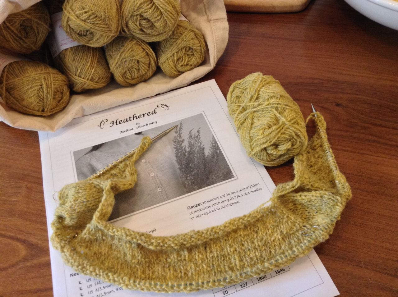 Cast on for yoke of Heathered by Melissa Schaschwary