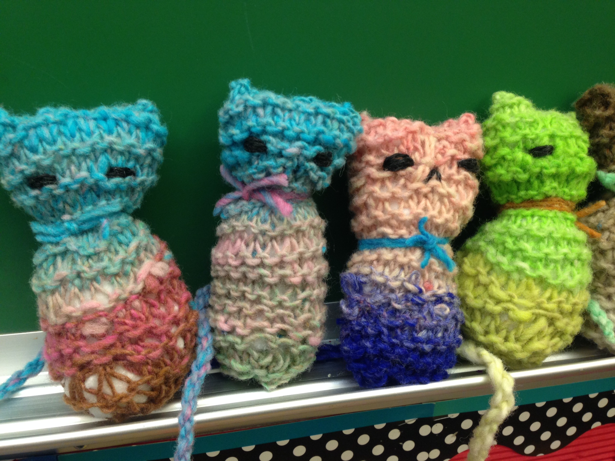 Grade Ones Learn to Knit