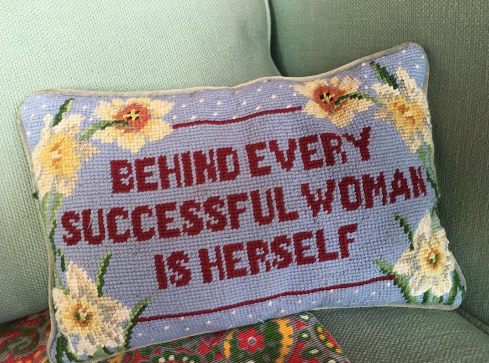 Needle Point Pillow Found