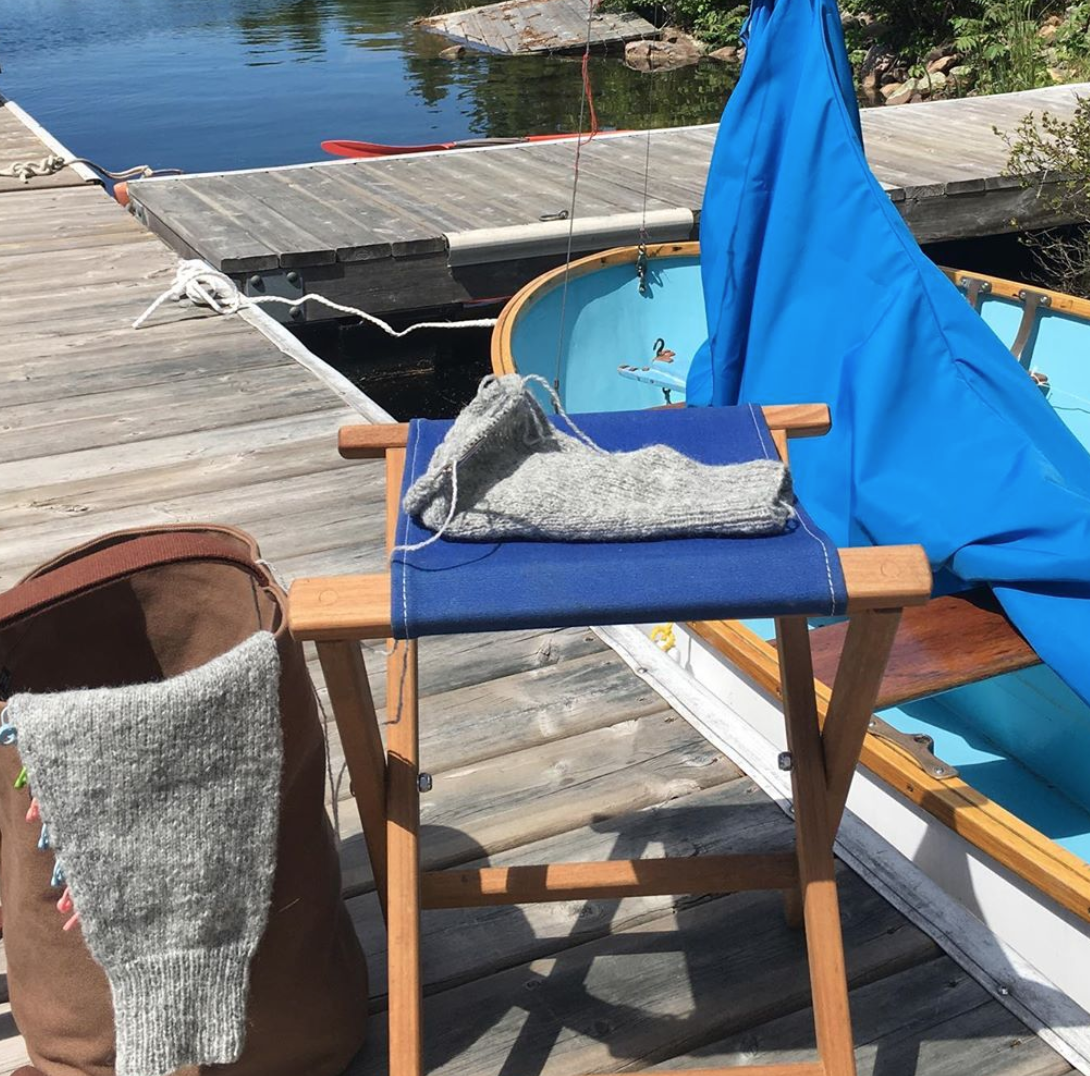 Knitting on the Dock