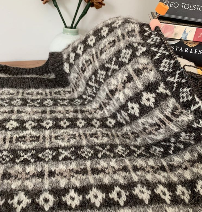 Sleeve Pickup on Fair Isle Sweater