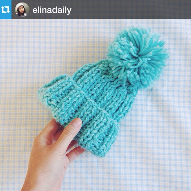 Baby Hat with Giant PomPom