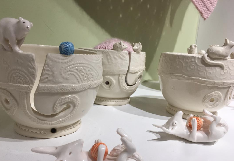 Nancy Walker Porcelain Yarn Bowls