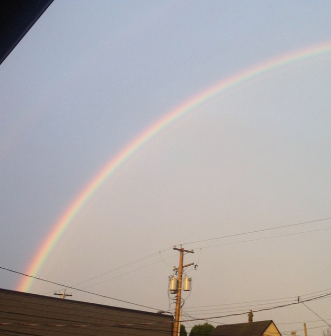 Rainbow Behind the Shop