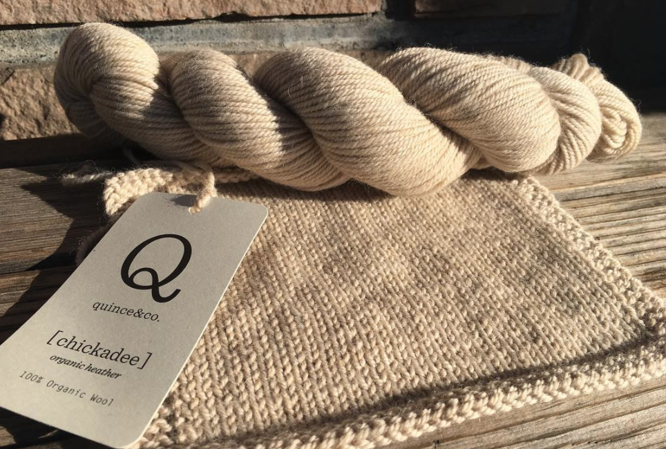 Quince and Co Chickadee Organic Heather Swatch