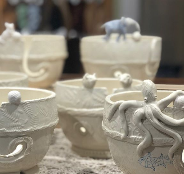 Whimsical Porcelain Yarn Bowls