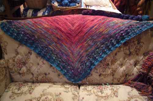 Garter Stitch Shawl Gets Lacey