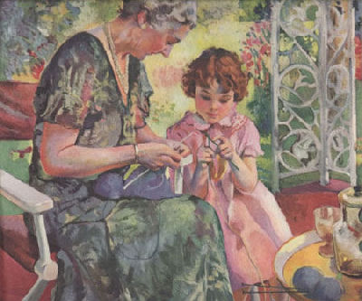 Knitting at Grandma's Knee