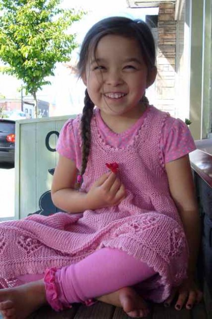 The Girl likes her new dress . . .