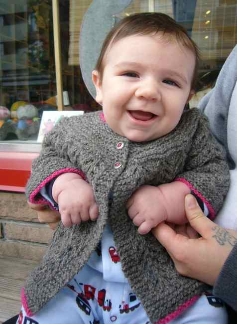 Baby Hunter Models our February Sweater