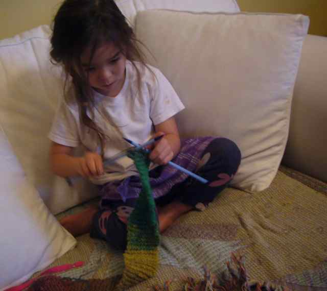 The Girl is Knitting