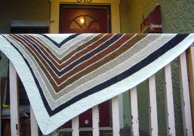Striped  Study Shawl