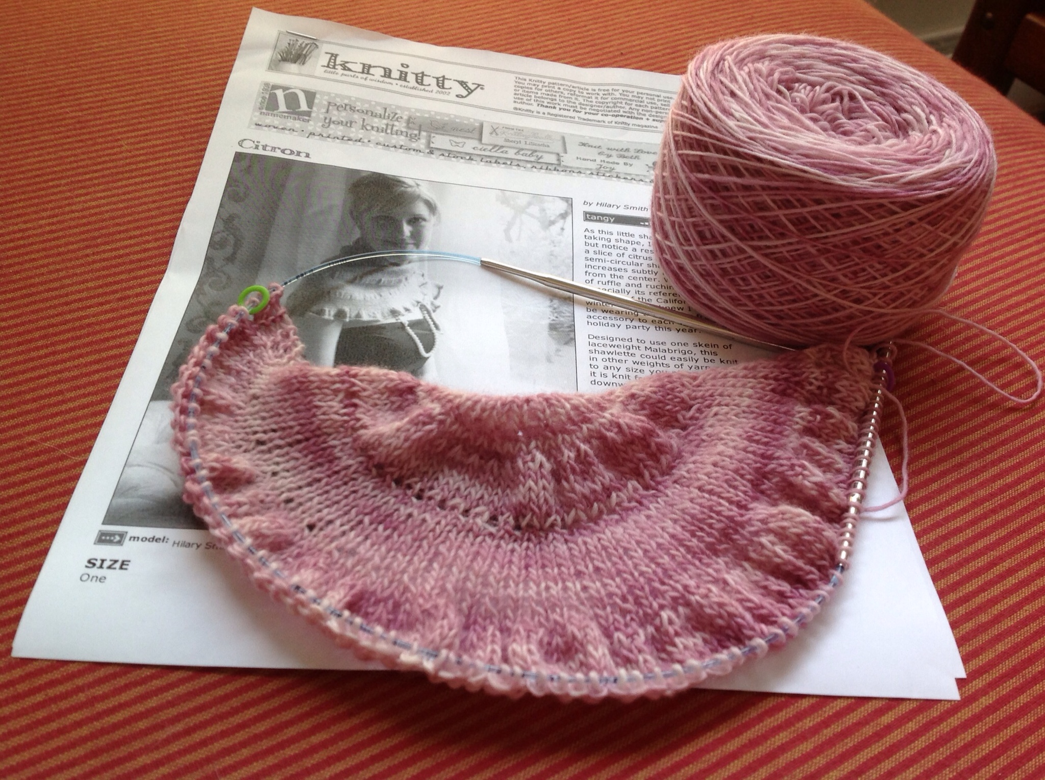 A Lace Weight Shawlette